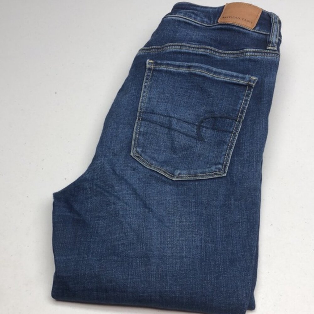 DISTRESS AMERICAN EAGLE SUPER HI-RISE JEGGINGS 6/28x28 🦅